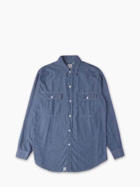 orSlow ORSLOW CHAMBRAY WORK SHIRT INDIGO BLUE