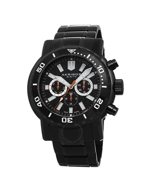 Other Designers Akribos XXIV Black Dial Black-plated Men's Watch AK675BK