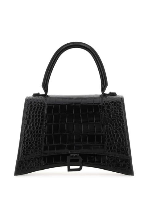 BALENCIAGA Balenciaga Women Black Leather Hourglass Handbag