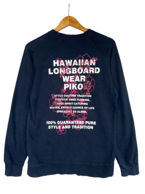Other Designers Vintage - Piko Surfboard Hawaii Long Board Floral Sweatshirt