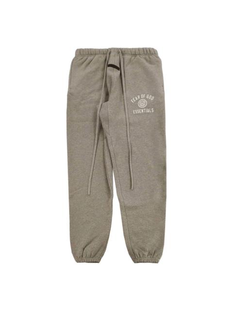 ESSENTIALS logo-embroidered "Heather Grey" track pants