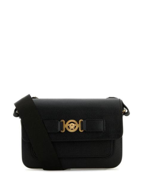 VERSACE Versace Men Black Leather Medusa Biggie Crossbody Bag