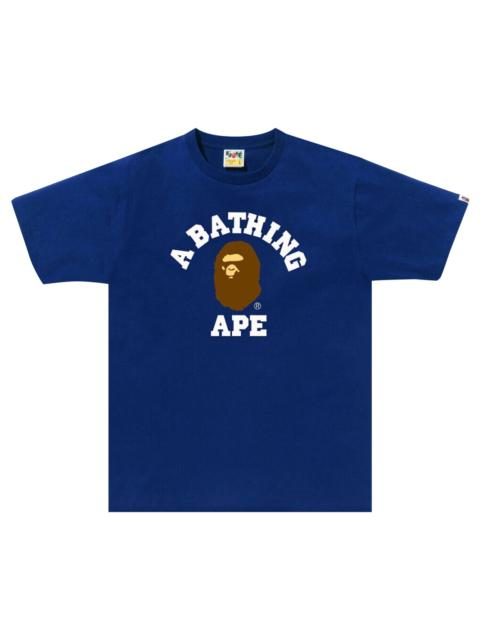 A BATHING APE® BAPE College Tee 'Blue'