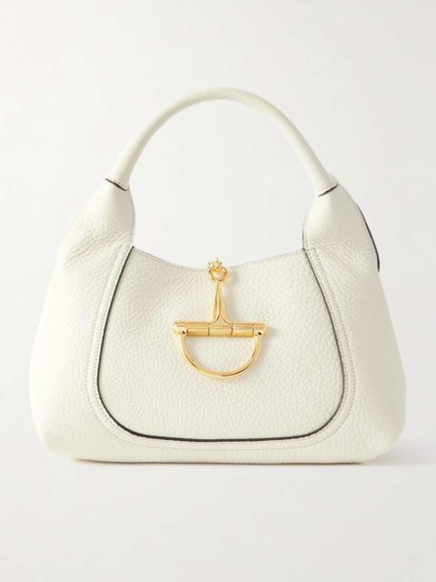 Softbit textured-leather tote Off-white