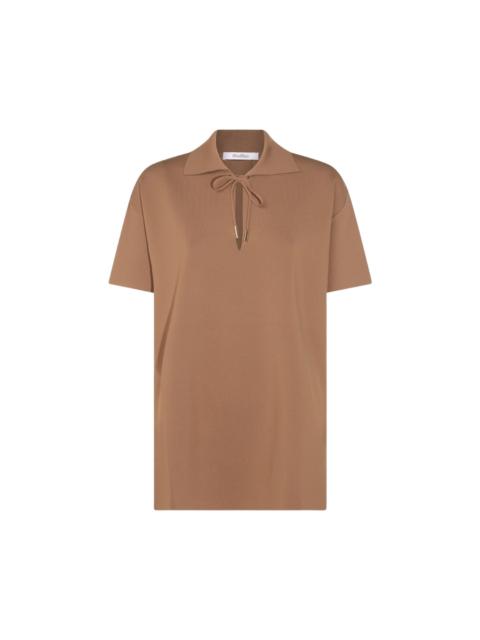 Max Mara Camel Viscose Polo Shirt