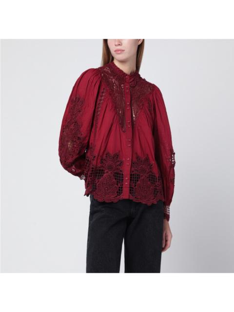 FARM RIO Farm Rio Berry Garden Blouse In Guipure Lace Women