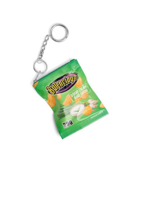 BALENCIAGA Keychain Chips Charm in Green