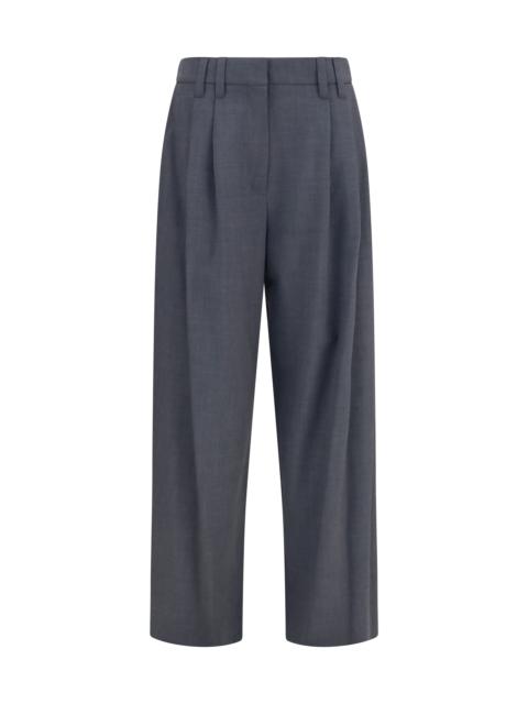 Brunello Cucinelli Brunello Cucinelli Tropical Wool Pants Grigio Lignite