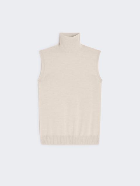 Sportmax Sleeveless wool polo neck