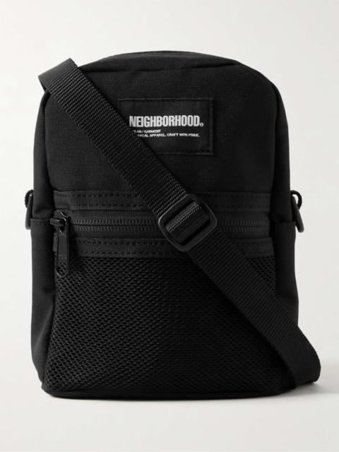 NEIGHBORHOOD Vertical Mini Logo-Appliquéd Mesh-Trimmed CORDURA® Messenger Bag