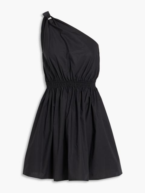 MATTEAU One-shoulder cotton-poplin mini dress