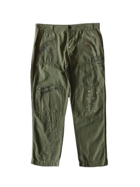 Other Designers ZARA FATIGUE PAINTER PATCHWORK CARGO PANTS
