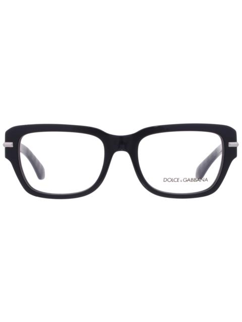 Dolce & Gabbana Open Box - Dolce and Gabbana Demo Square Men's Eyeglasses DG3408 501 54