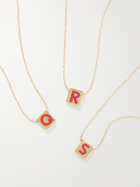 ROXANNE ASSOULIN Initial This Gold-plated And Enamel Necklace