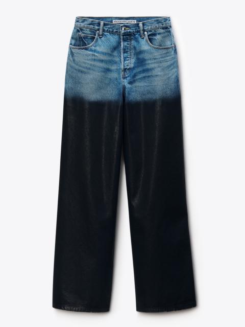 Alexander Wang Surge Coated Wide-Leg Jean