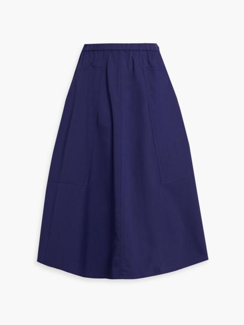 Other Designers Cotton-blend twill midi skirt