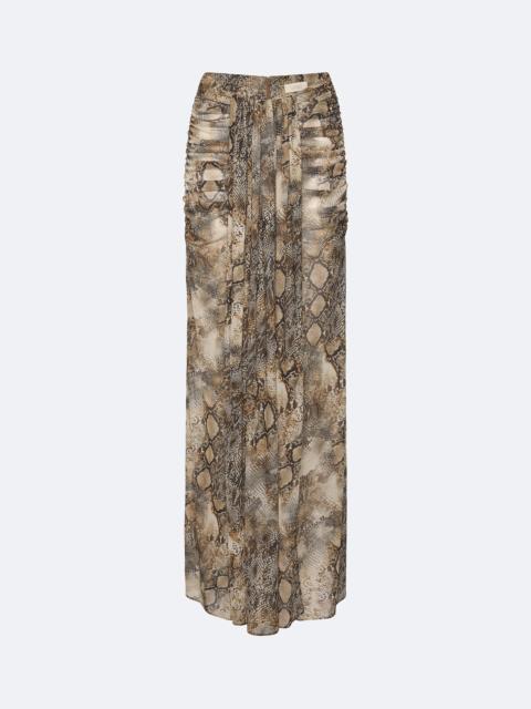 LAPOINTE Snake Mesh Draped Skirt