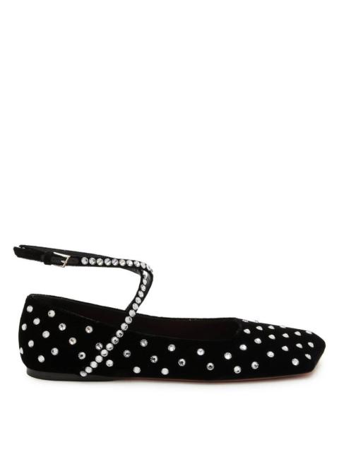 Amina Muaddi Amina Muaddi Ane Crystal Embellished Ballerina Flats