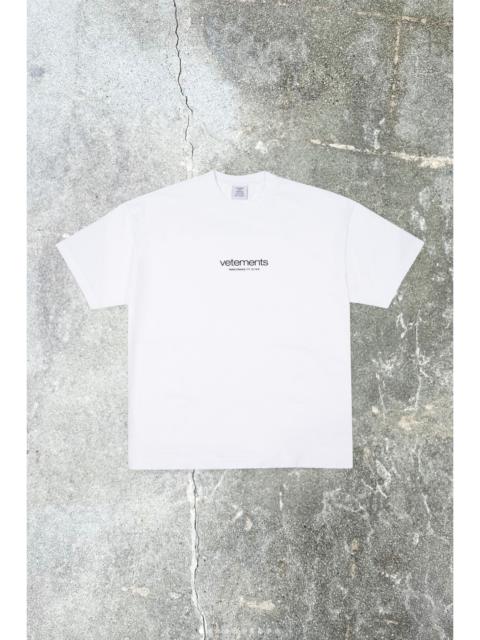 VETEMENTS WHITE URBAN LOGO REGULAR FIT T-SHIRT