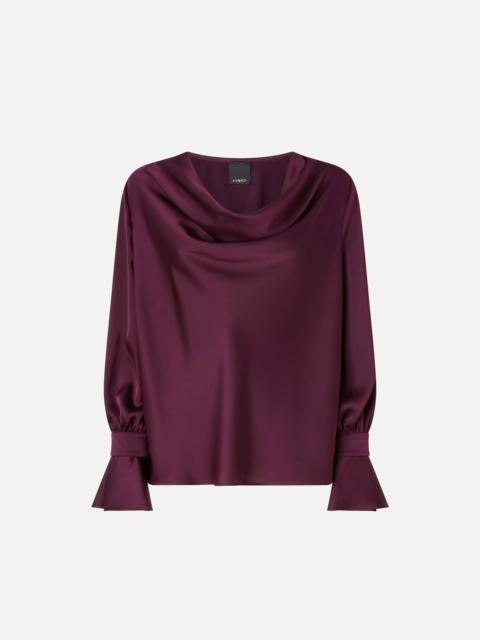 PINKO RELAXED-FIT SATIN BLOUSE
