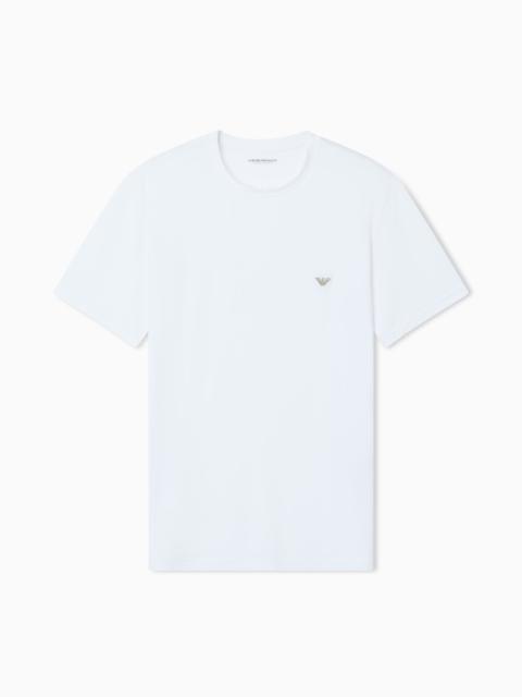 EMPORIO ARMANI FITTED LOUNGEWEAR T-SHIRT IN SOFT MODAL