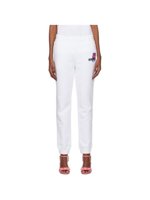 Moschino White Puzzle Bobble Lounge Pants