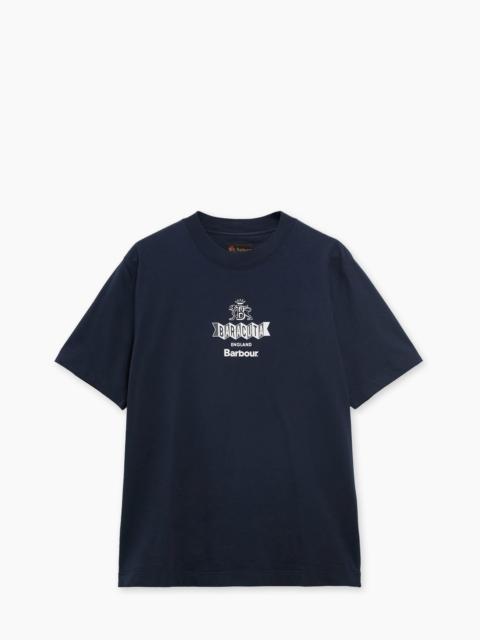 Barbour BARBOUR X BARACUTA T-SHIRT VINYL OVERSIZED NAVY