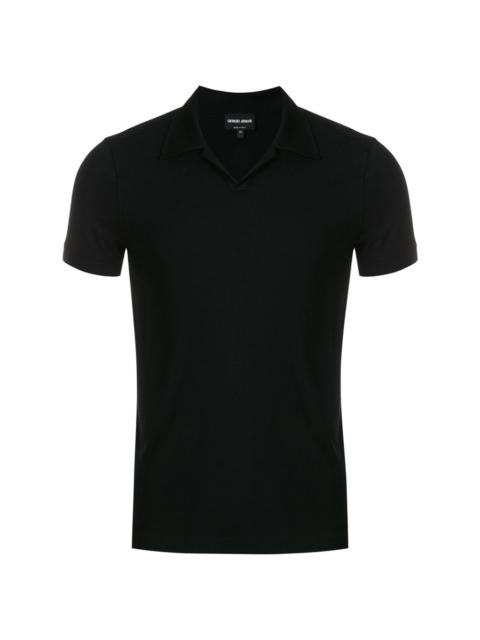 GIORGIO ARMANI Giorgio Armani Black Polo Shirts Men