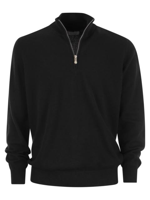 Brunello Cucinelli Brunello Cucinelli Men Cashmere Turtleneck Sweater With Zip