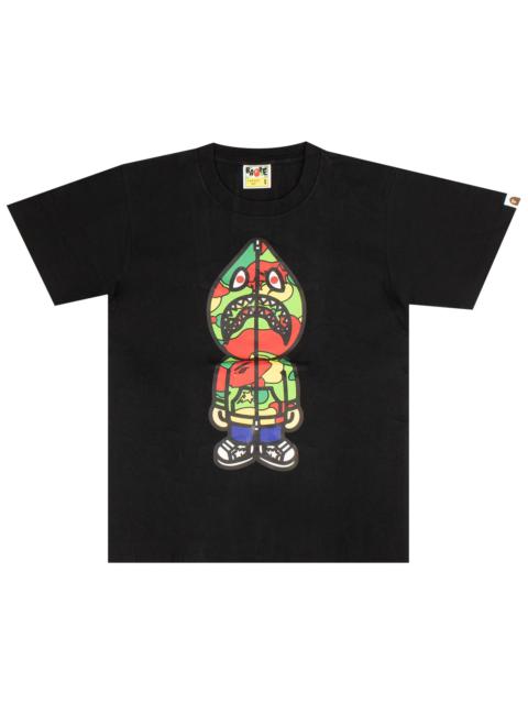 A BATHING APE® BAPE STA Camo Classic Milo Shark Tee 'Black/Multicolor'