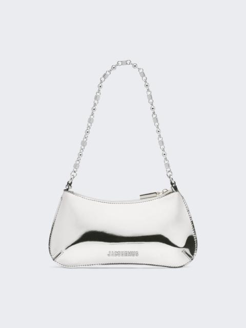 JACQUEMUS Le Petit Bisou Chaine Shoulder Bag Silver