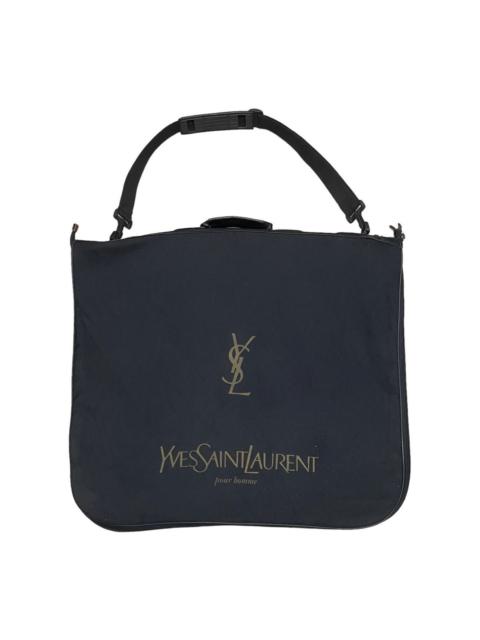 Other Designers 90s Vintage YSL Saint Laurent Black Cloth Travel Bag