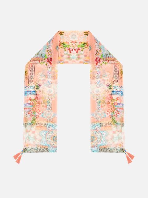 CAMILLA LONG SILK CRINKLE CHIFFON SCARF