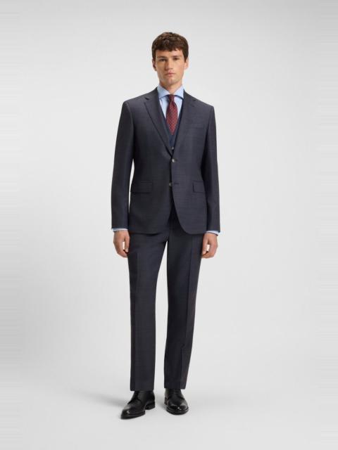 BOSS THREE-PIECE REGULAR-FIT SUIT IN STRETCH VIRGIN WOOL