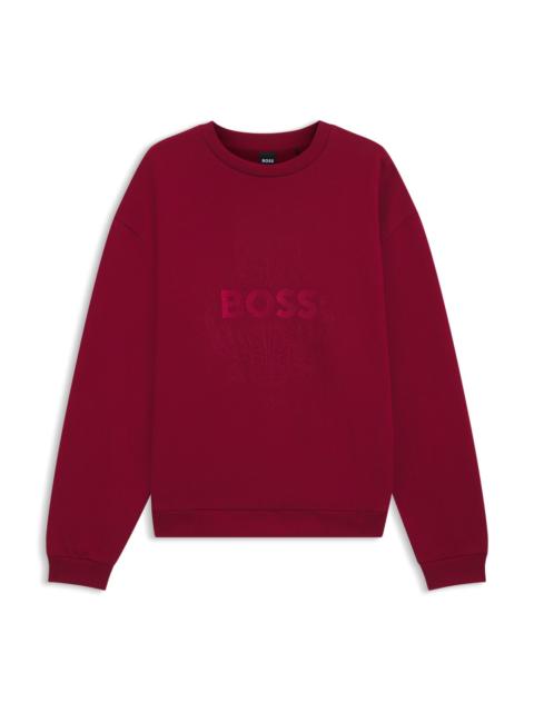 BOSS LOGO-ARTWORK T-SHIRT IN COTTON TERRY