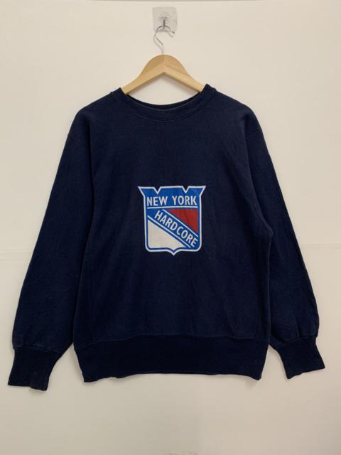 Other Designers Vintage - Vintage 90s Badtaste Sweatshirt Large Navy