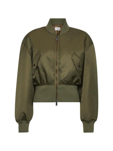 SAINT LAURENT Saint Laurent Women Khaki Recycled Nylon Short Padded Bomber Jacket