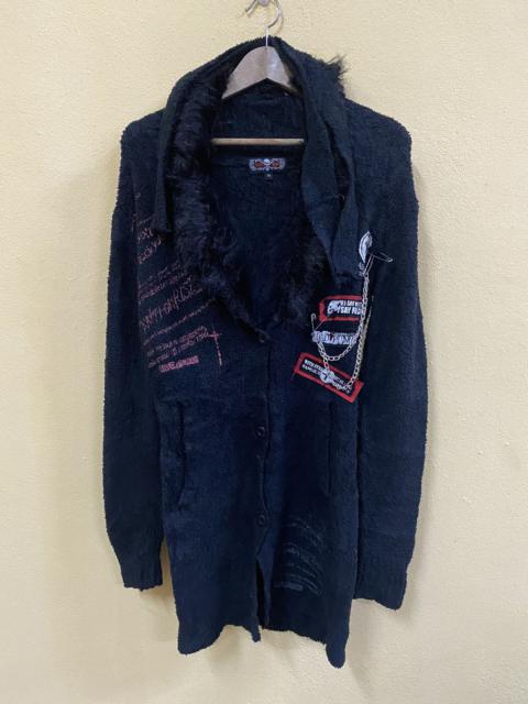 Other Designers Designer - Steals💥 Mad Punks Cardigan Big Logo Skull Very Sexy Design