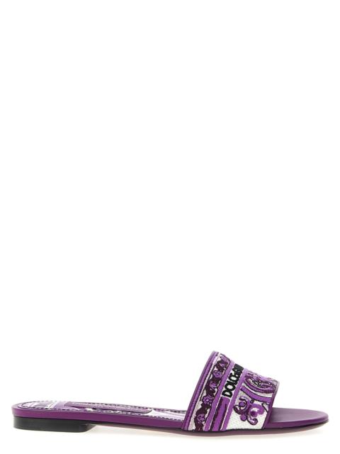 Dolce & Gabbana Dolce & Gabbana Women 'Maiolica' Embroidery Slides