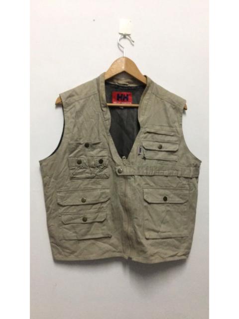 Other designers Vintage Helly Hansen Utility Fishing Vest Beige Multi Pocket Outdoor Size L