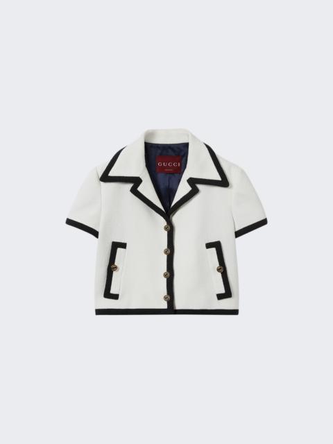 GUCCI Cotton Tweed Jacket Off White