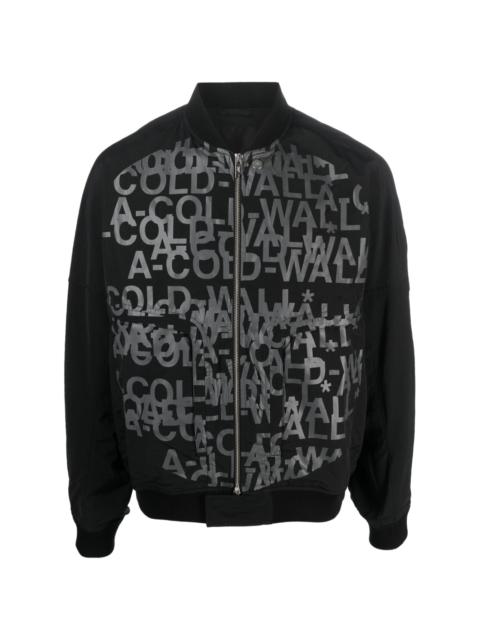 A-COLD-WALL* logo-print bomber jacket
