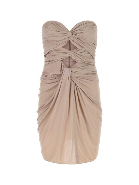 Saint Laurent Women Powder Pink Crepe Mini Dress