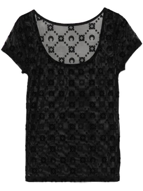 Marine Serre flocked mesh top