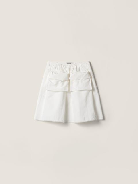 Miu Miu Slubbed poplin skirt