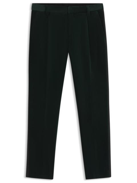 HUGO SLIM-FIT TROUSERS IN COTTON VELVET
