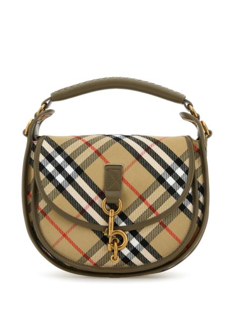 Burberry Embroidered canvas handbag