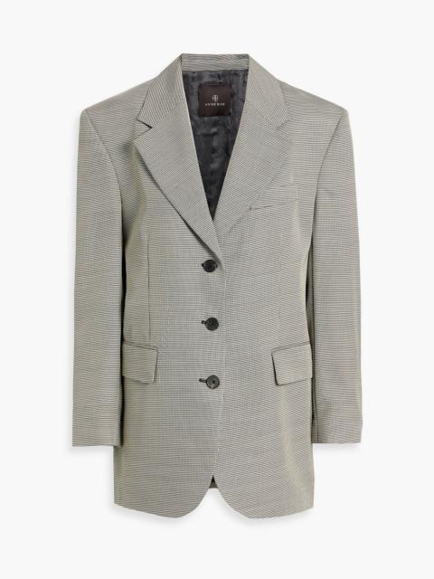 ANINE BING Sara houndstooth wool-blend blazer