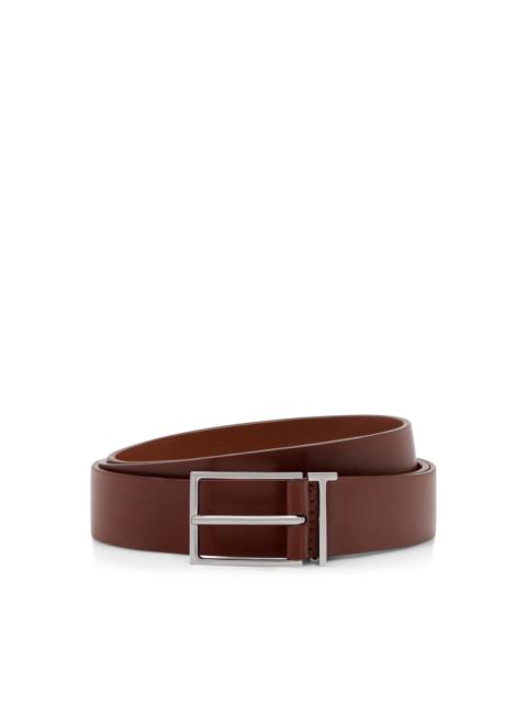 TOM FORD VACCHETTA LEATHER T LOOP BELT