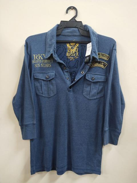 Other Designers 🔥Deadstock Japanese Brand RUSS.K 3 Quarter Collar T Shirt